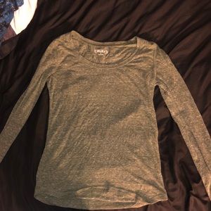 Olive green long sleeve shirt.